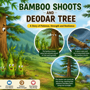 Bamboo Shoots and Deodar Tree